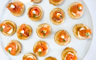 canapés by premium corporate catering for vivid sydney 2024 corporate functions; canape catering sydney